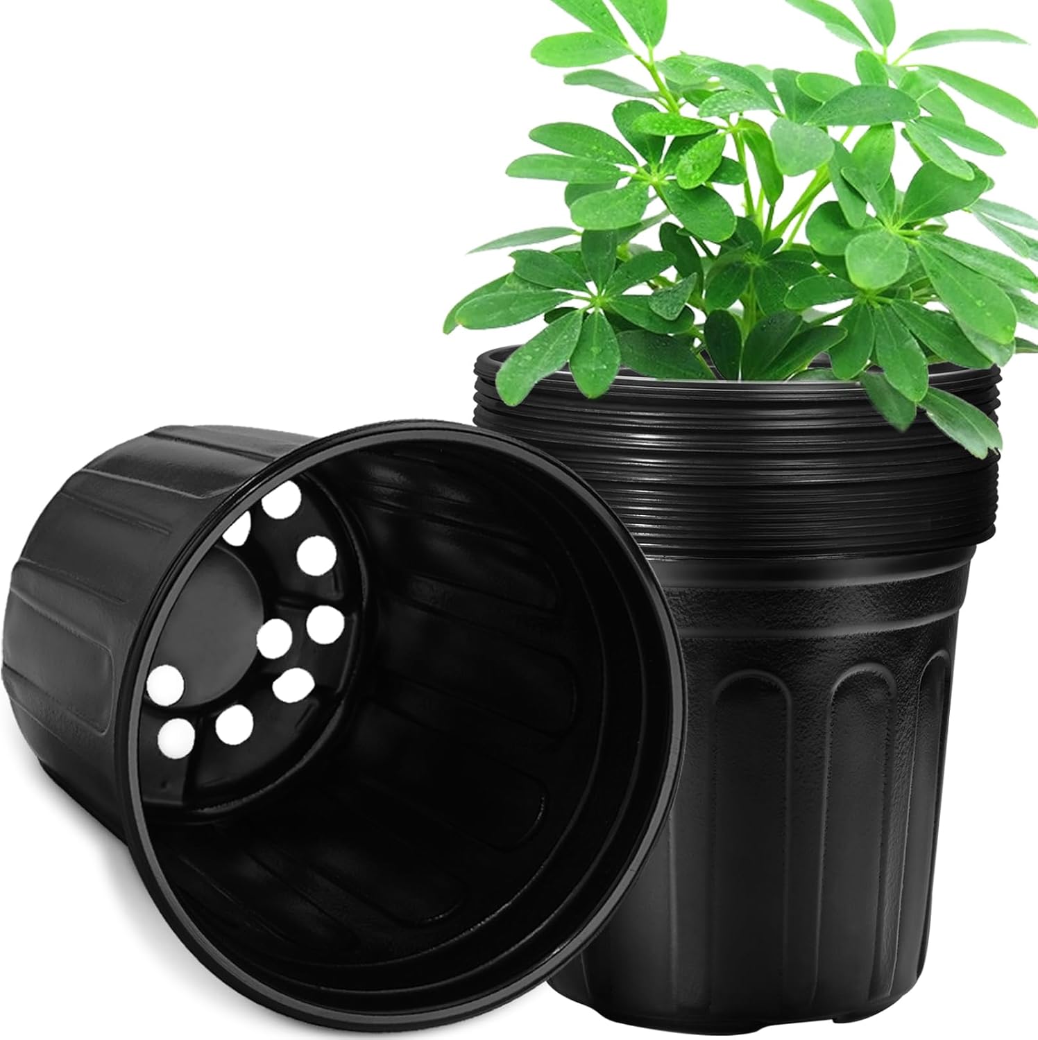 5 Gallon Pots for Plants - Flexible Nursery Pots with Drainage
