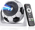 Mini Projector Football Design with Android 13 - Portable 4K Support