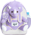 Purple Dinosaur Backpack for Girls 4-5 - Triceratops Plush Included