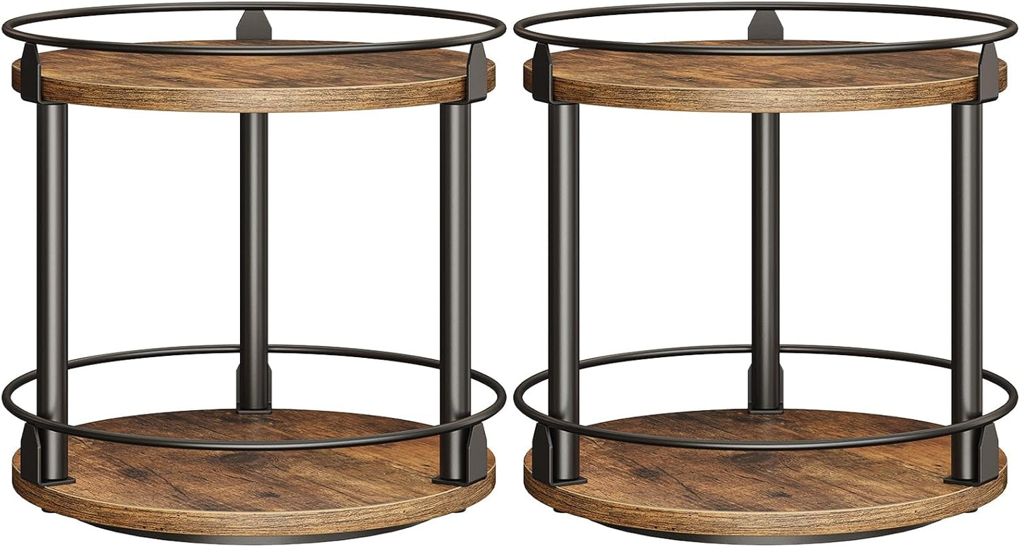 Spice Rack Organizer Set of 2, Lazy Susan Turntable for Kitchen