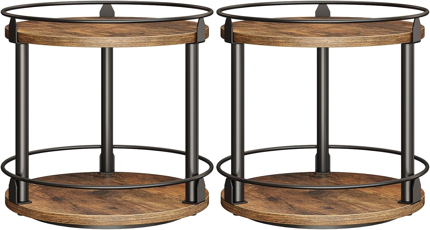 Spice Rack Organizer Set of 2, Lazy Susan Turntable for Kitchen