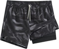 men's gym running shorts 5-inch quick dry 2-in-1 by maamgic