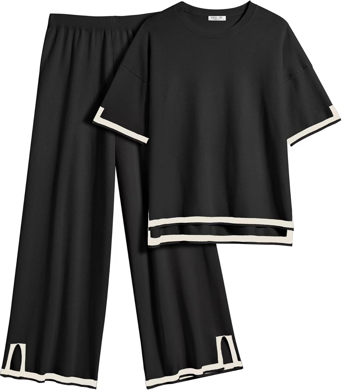 Ekouaer Lounge Set for Women: Stylish 2 Piece Travel Outfit