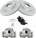 TRQ Front Performance Brake Pad & Rotor Kit - Ceramic Fit