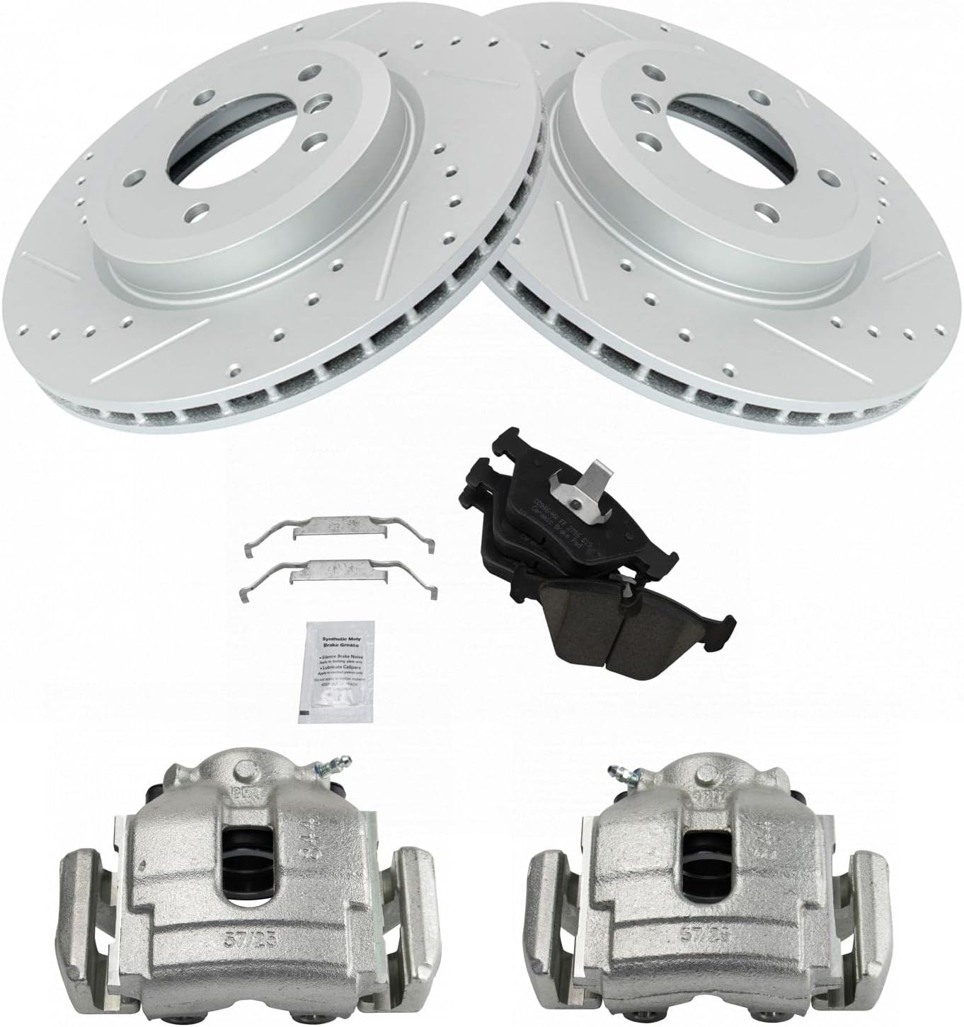 TRQ Front Performance Brake Pad & Rotor Kit for BMW 330 Series