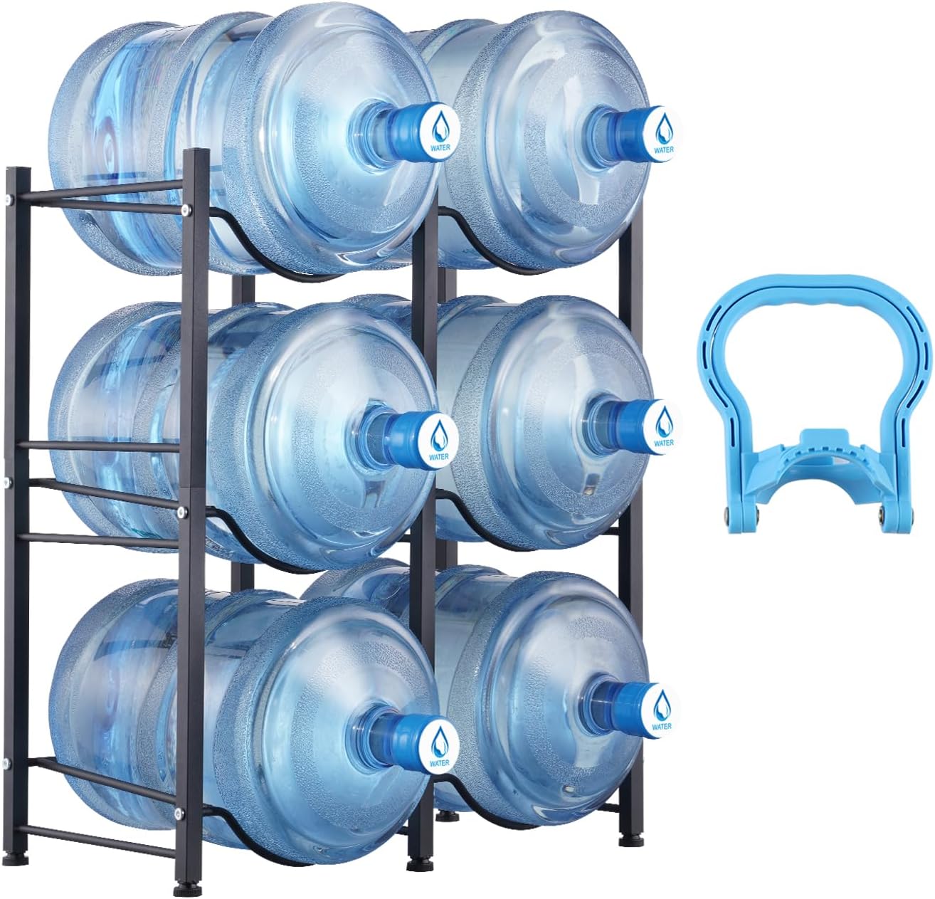 VEVOR 5 Gallon Water Jug Holder - Heavy Duty 3 Tier Rack