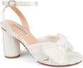 Zzheels Bow Knot Heeled Sandals Open Toe - Comfortable 3in Block Heel