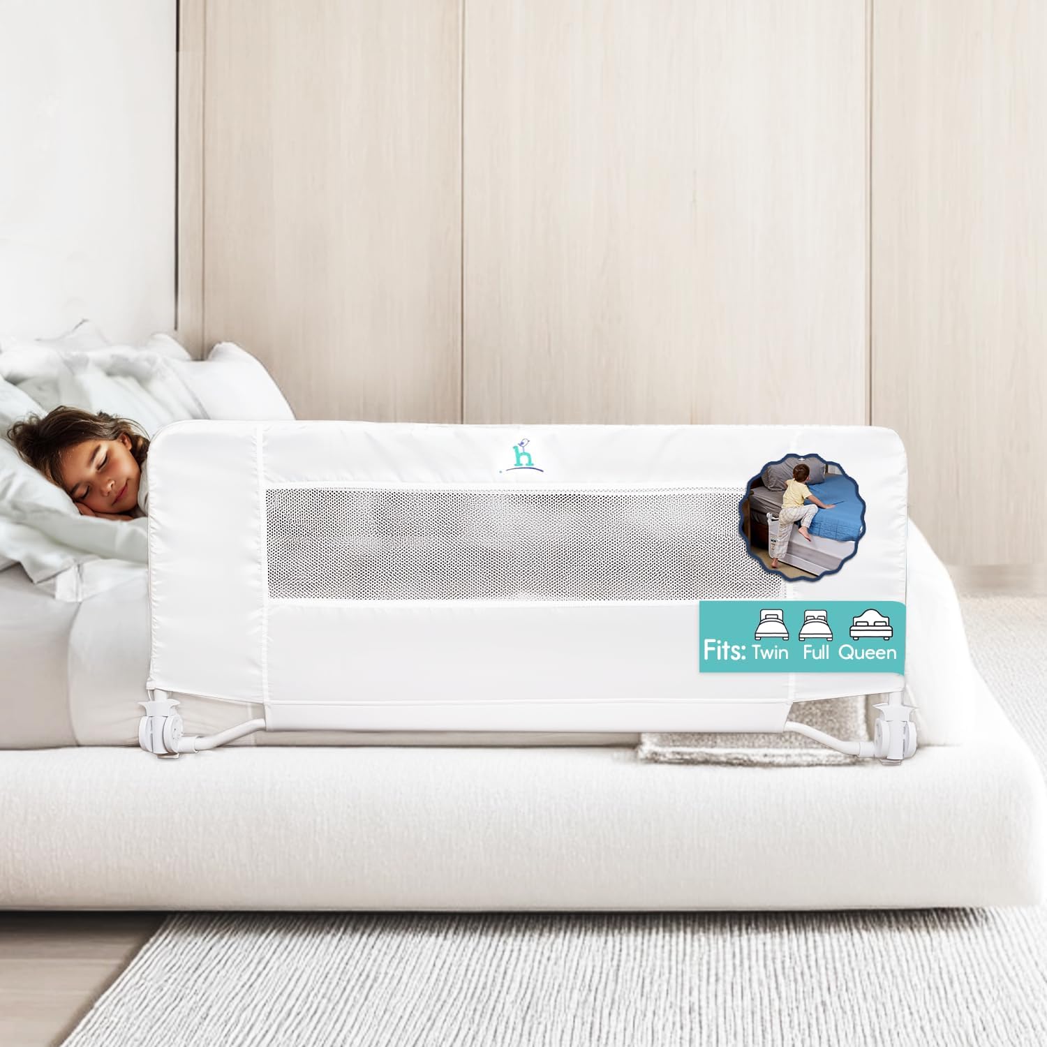 Extra Long Bed Rail for Toddlers by hiccapop - Safety First