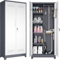 GREATMEET 72.8in H Metal Garage Storage Cabinets for Versatile Use