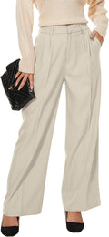 Women Office Wide High Waist Pants Loose Fit - Comfortable Work style