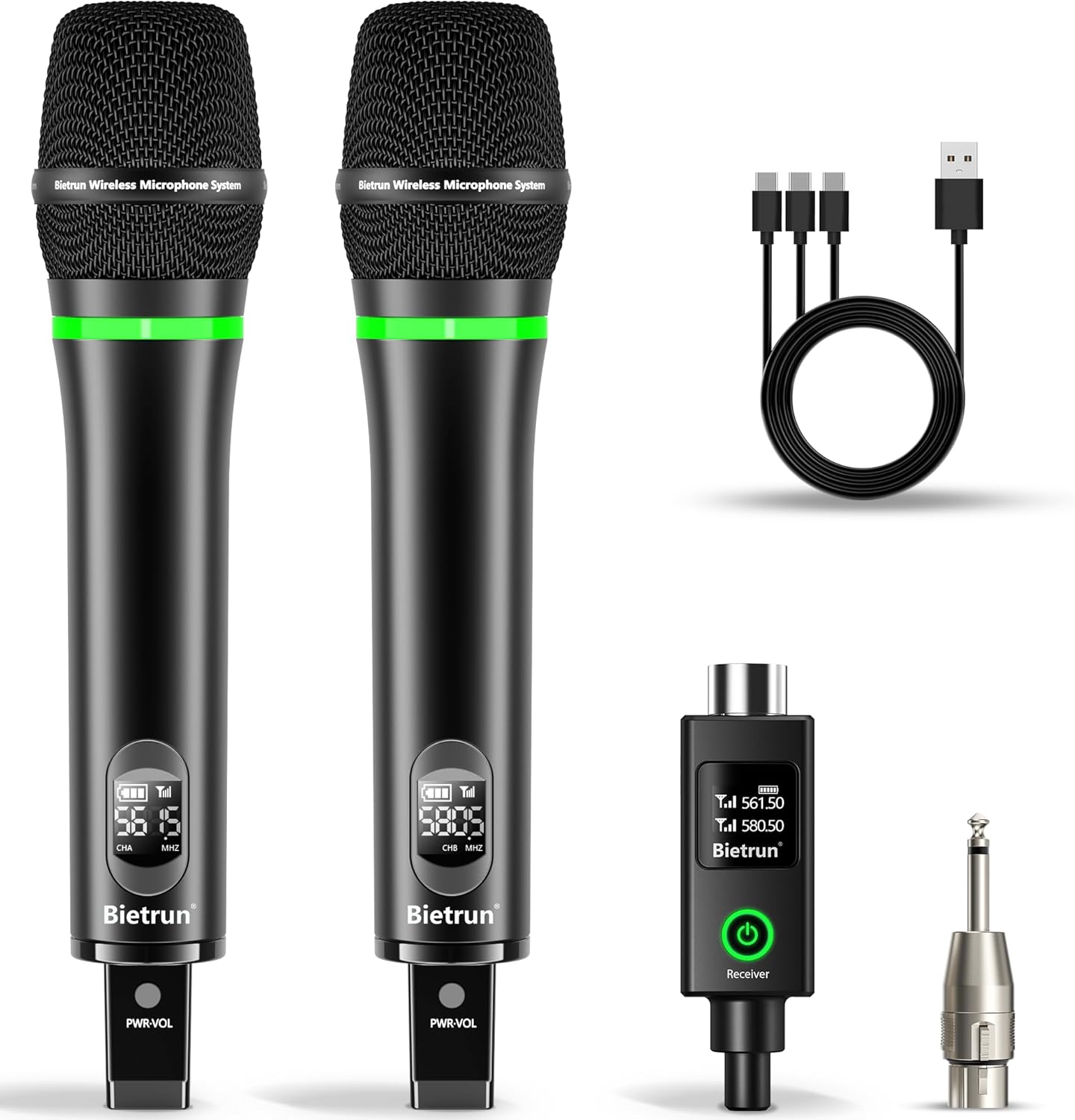 Bietrun XLR Wireless Microphone for Karaoke and Singing Events