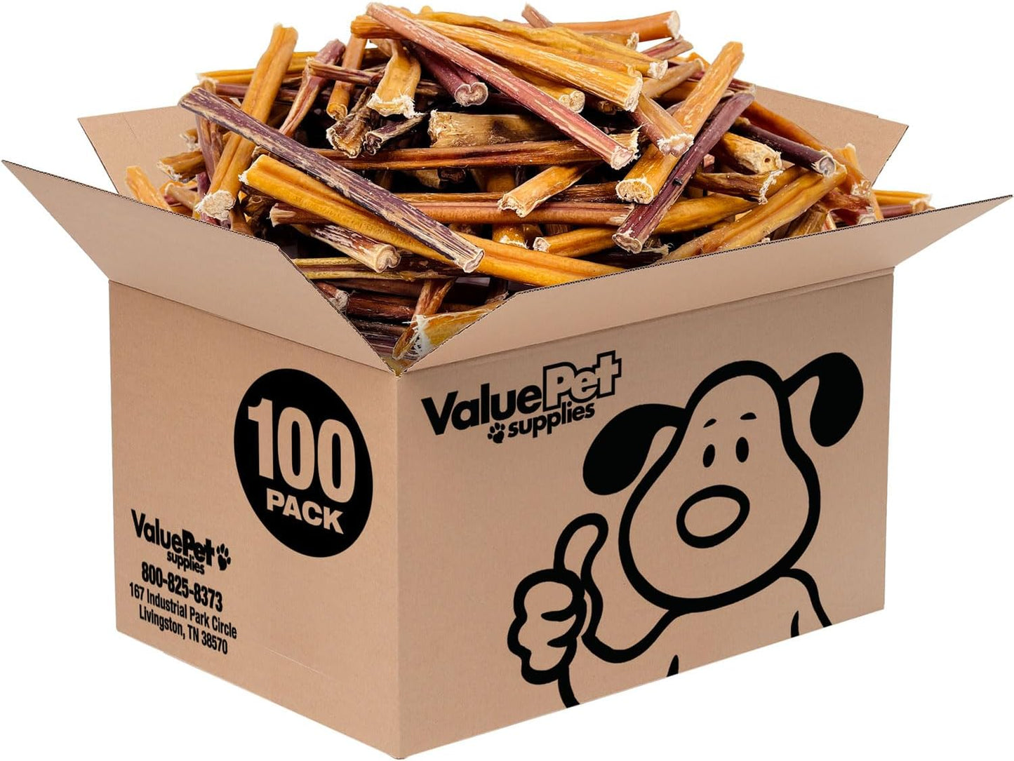 ValueBull Bully Sticks for Small Dogs - Extra Thin 6 Inch Treats