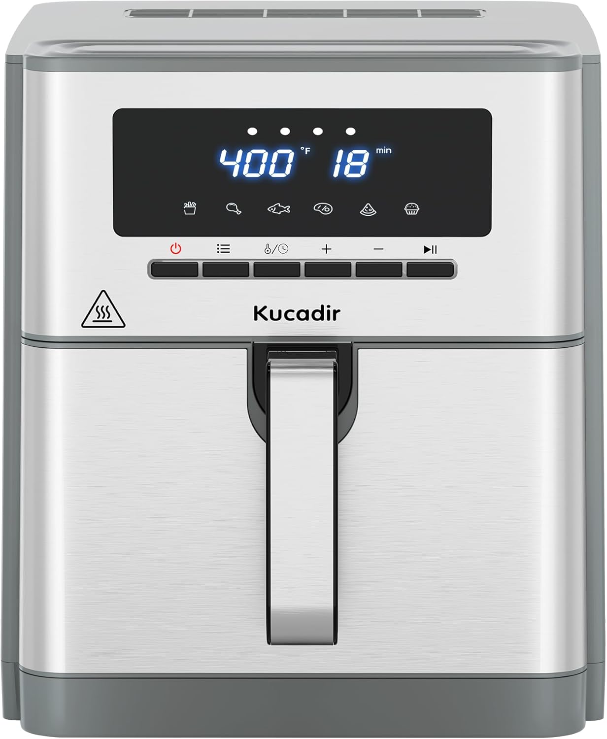 Kucadir 10 Quart Air Fryer - Family-Size, 6 Functions, Ceramic Nonstick, Dishwasher-Safe