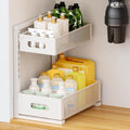Under Sink Organizer 2 Tier Sliding Drawer - Smooth, Adjustable