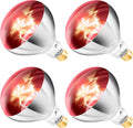 250W R40 Red Heat Lamp Bulbs (4-Pack) - Portable Infrared Heating