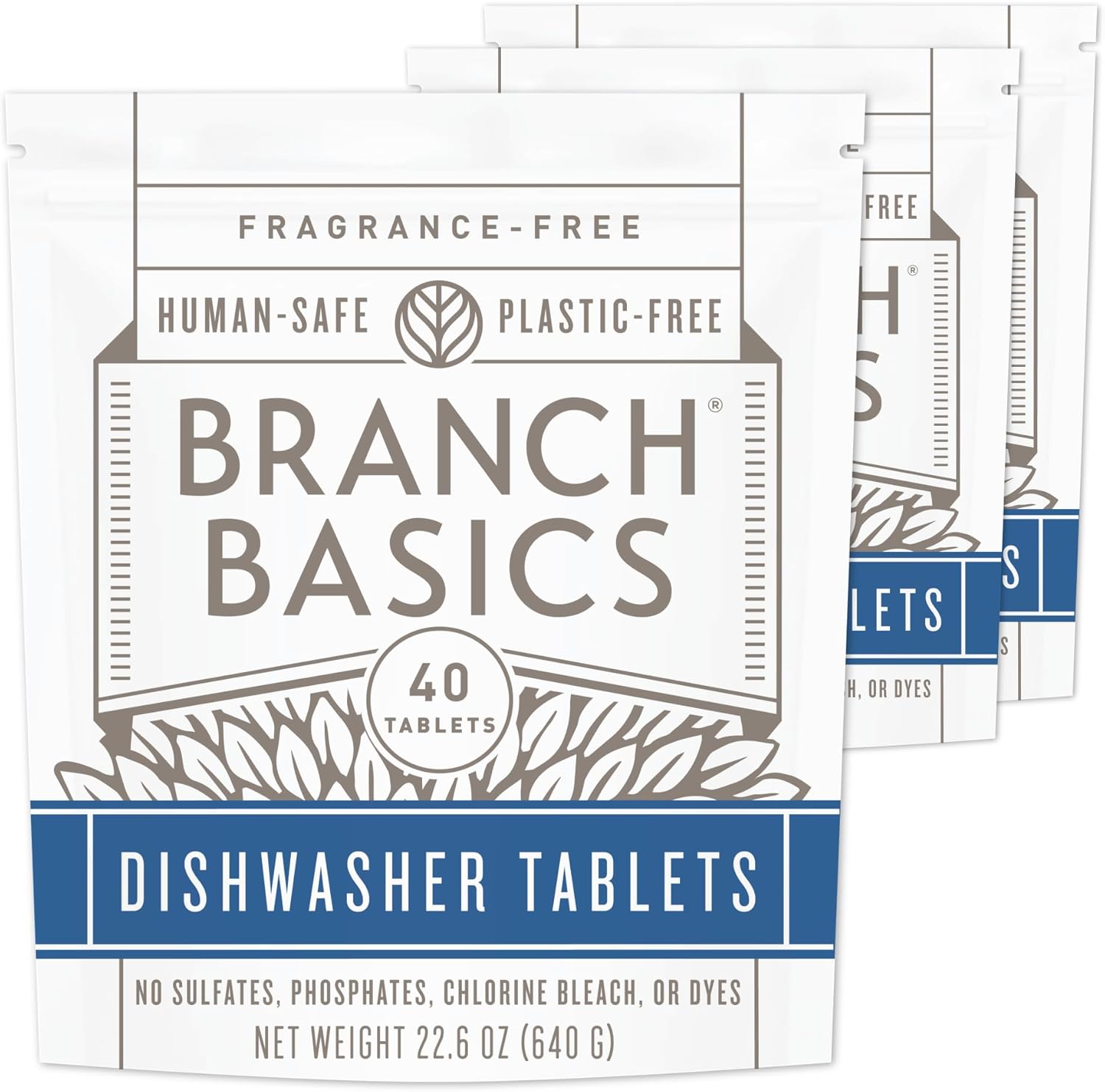 Dishwasher Tablets 40 Ct, Plastic-Free, Human-Safe Cleaning