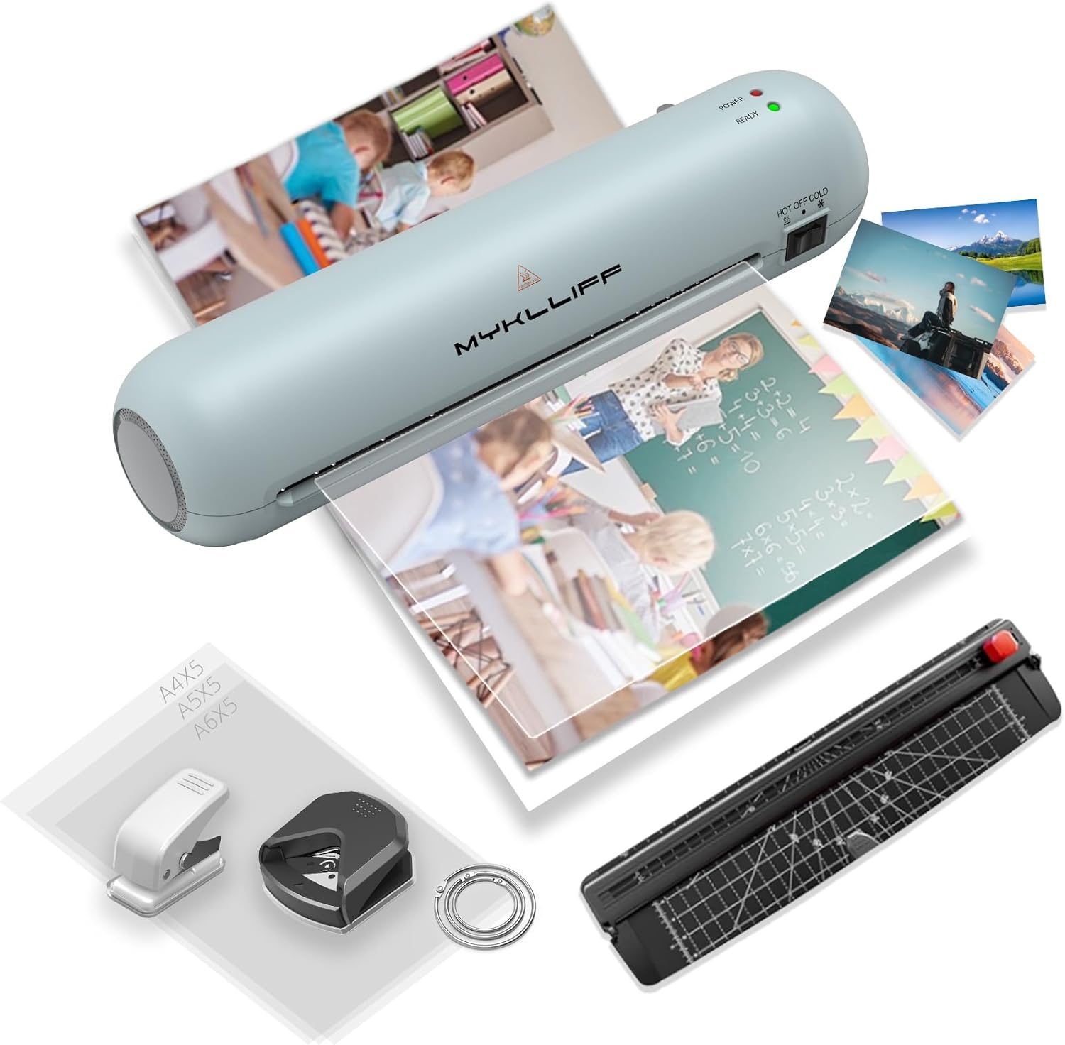 Portable 9-Inch Laminator: Hot & Cold Modes, Jam-Release, 3-Min Warm-Up