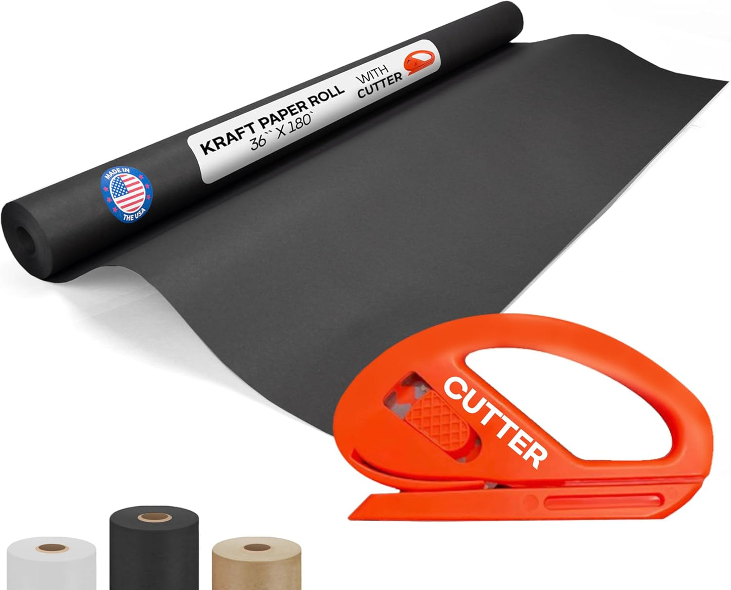 Black Kraft Paper Roll 36in x 180ft - Versatile Eco-Friendly Solution