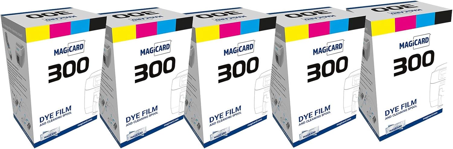 Bodno 5 x Magicard 300 Printer Ribbon for Vibrant Prints