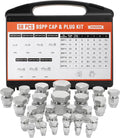 56 Pcs BSPP Cap and Plug Kit - Galvanized Steel Hydraulic Sealing