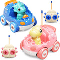 2 Pack Pink Dinosaur Remote Control Car Toys for Kids Fun