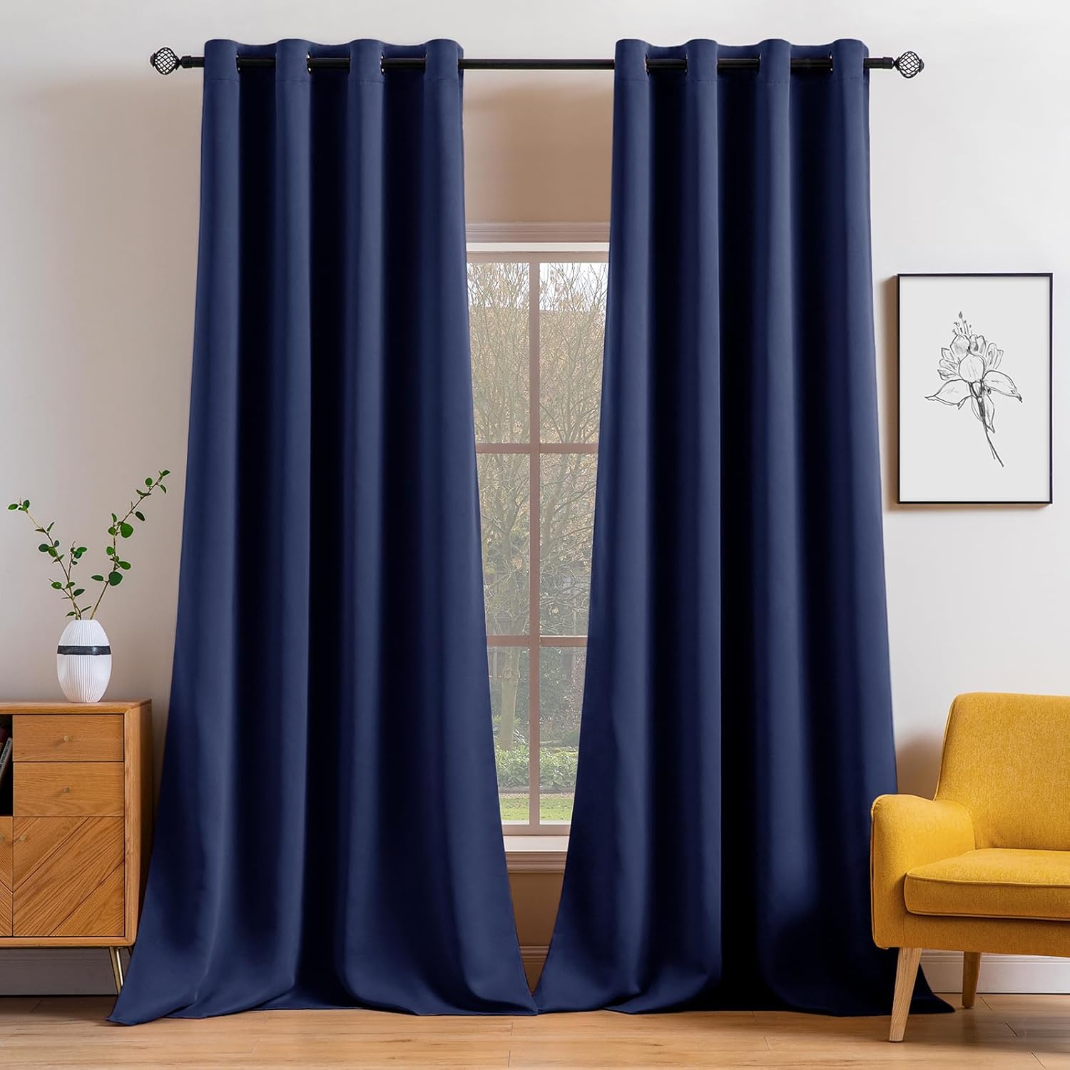 MIULEE Blackout Curtains for Bedroom and Living Room 96 in