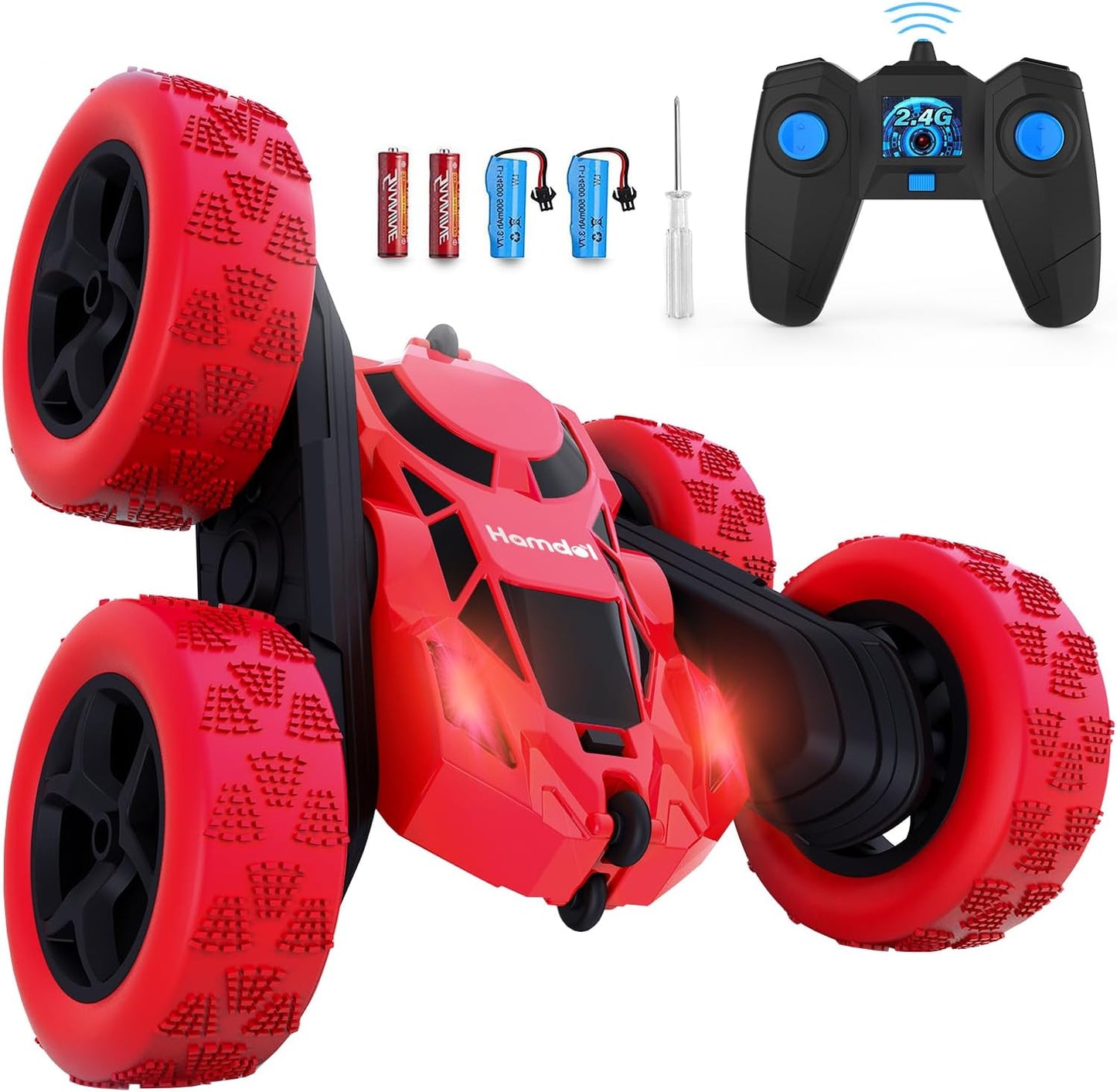 Remote Control Car Double Sided 360 Rotating Stunt Toy for Kids