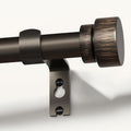 Modern Antique Brown Curtain Rods 72 to 144 in Adjustable - Heavy Duty