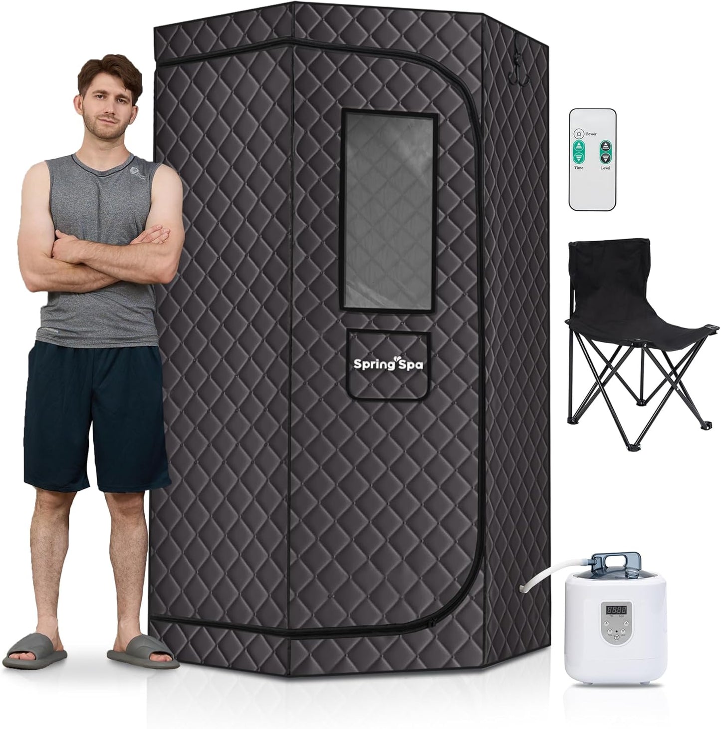 6.2FT Portable Steam Sauna - Relax Anywhere!