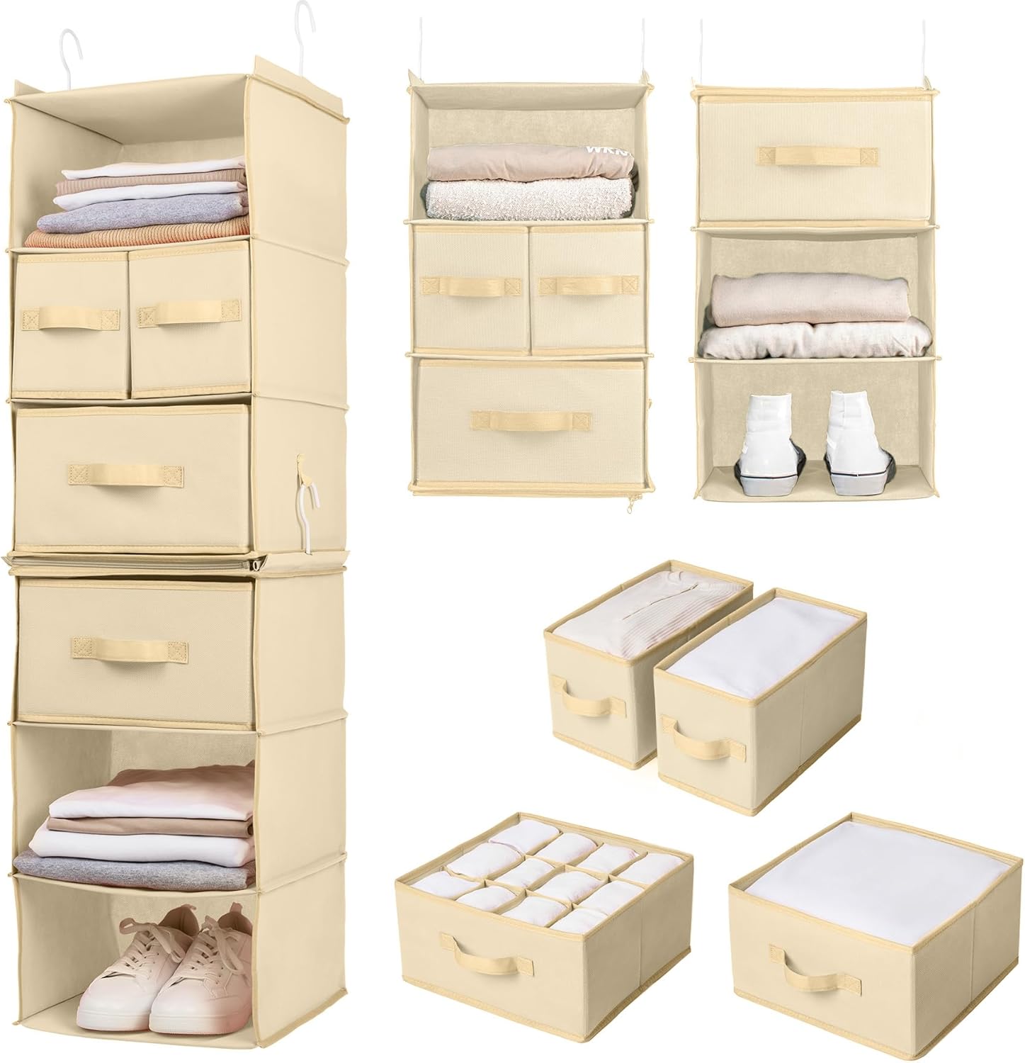 SMIRLY 6 Shelf Hanging Closet Organizer for Efficient Storage