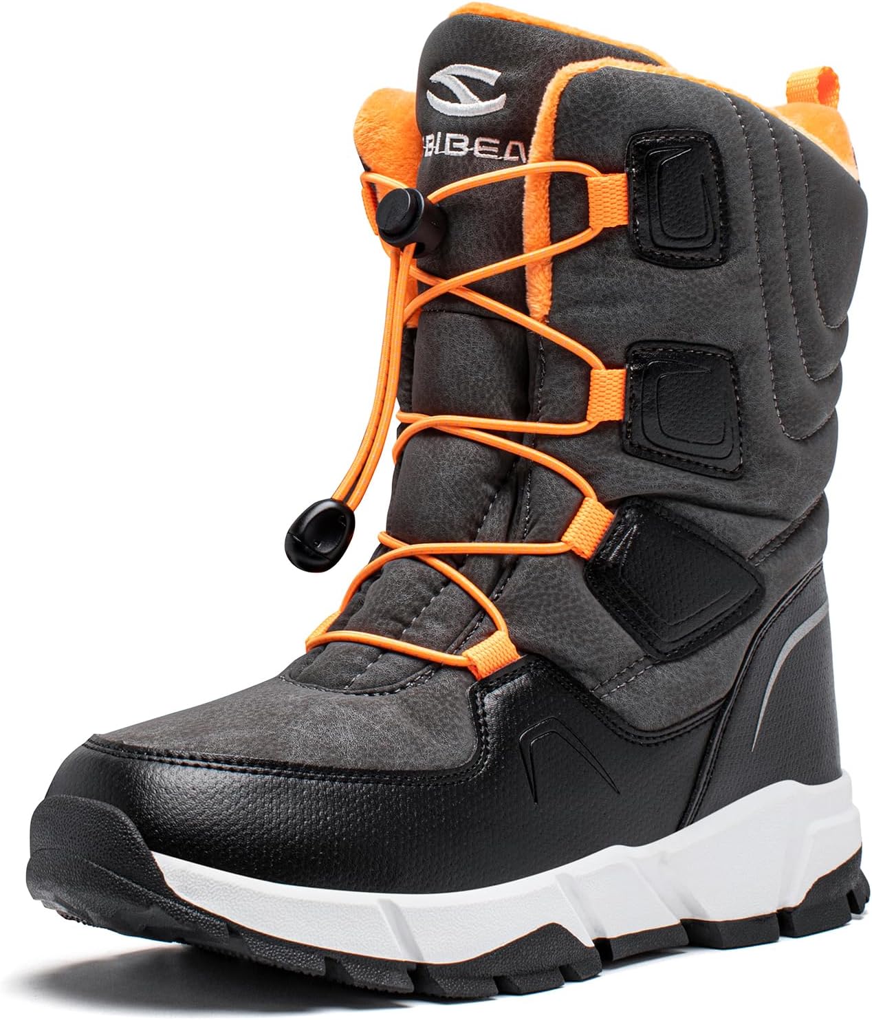 HOBIBEAR Kids Snow Boots Waterproof Warm Faux Fur Lined Shoes