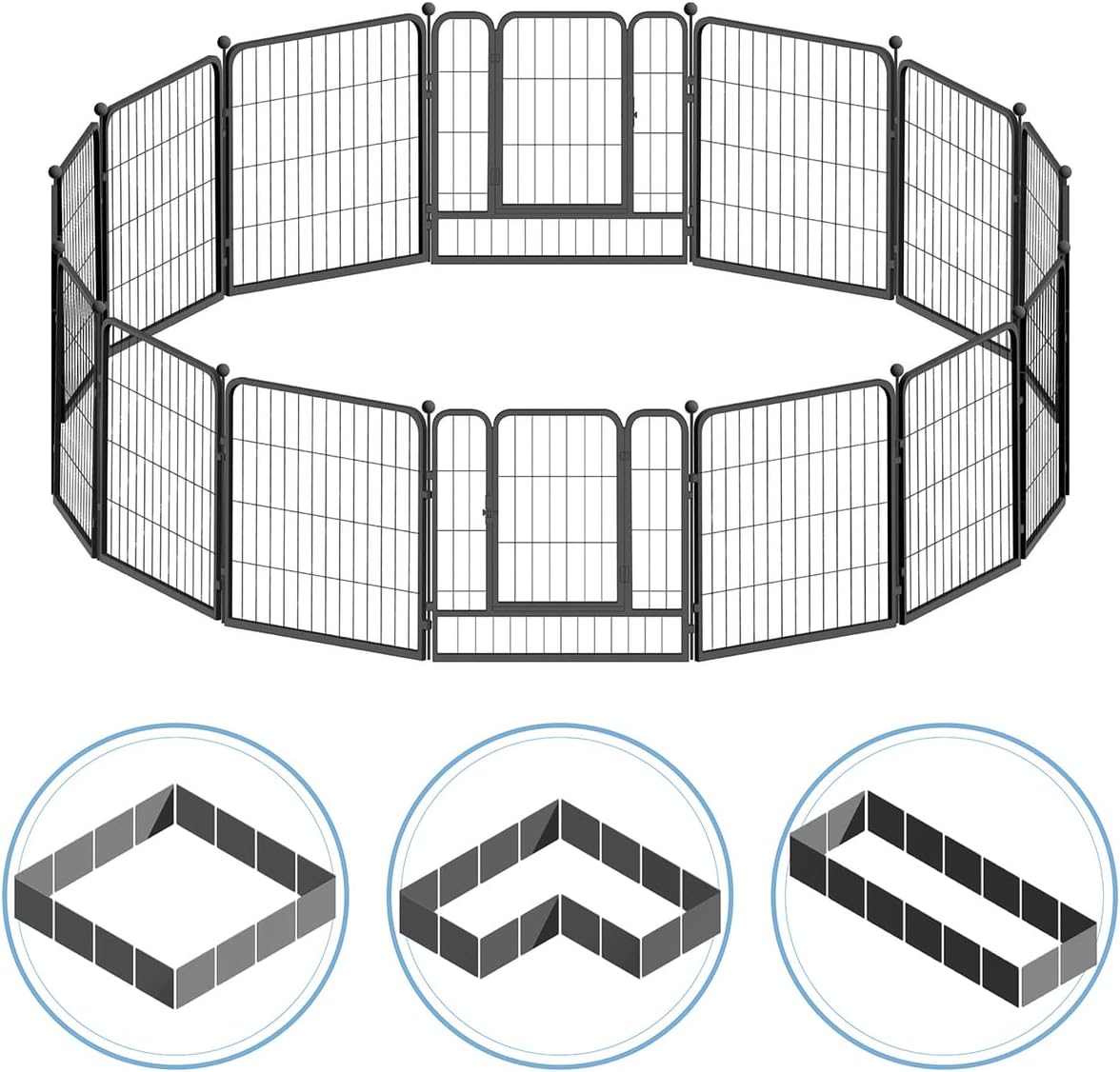 Fencer Wire Foldable Pet Playpen for Indoor and Outdoor Use