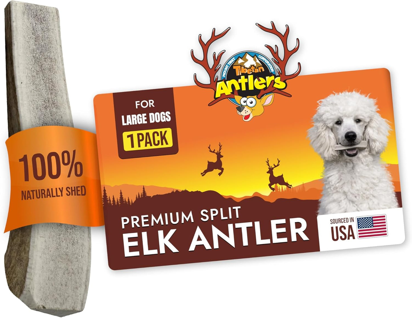 Tibetan Elk Antler Chews for Large Dogs - Premium Quality Treats