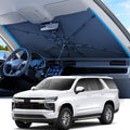 REEVAA 2025 Upgraded Truck Windshield Sun Shade Umbrella - Keeps Cab