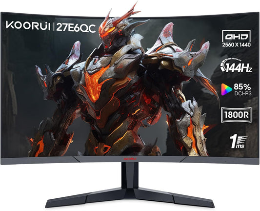 Immerse in Ultimate Gaming: KOORUI 27 144Hz QHD Monitor