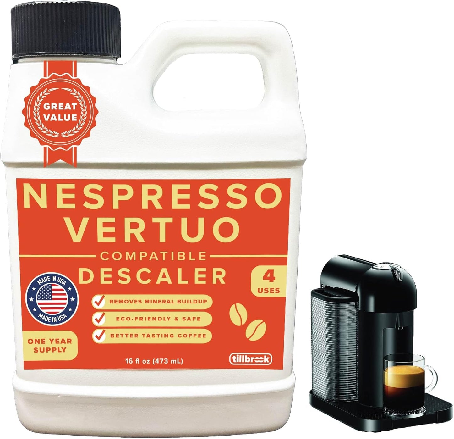 1 Year Supply Descale Solution for Nespresso 16oz