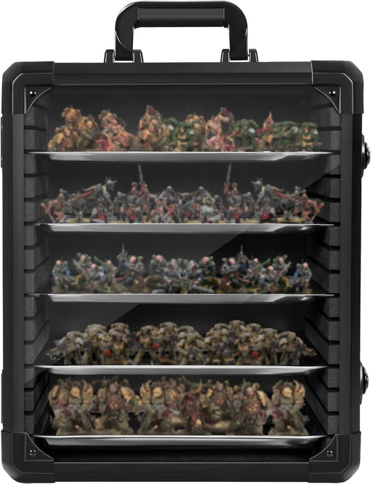 Miniatures Storage Case with Aluminum Alloy Frame for Collectors