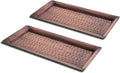 Hand Hammered Metal Serving Tray 12in Antique Copper - Elegant Small