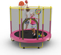 72 in Trampoline for Kids with Net and Basketball Hoop - Safe Toddler