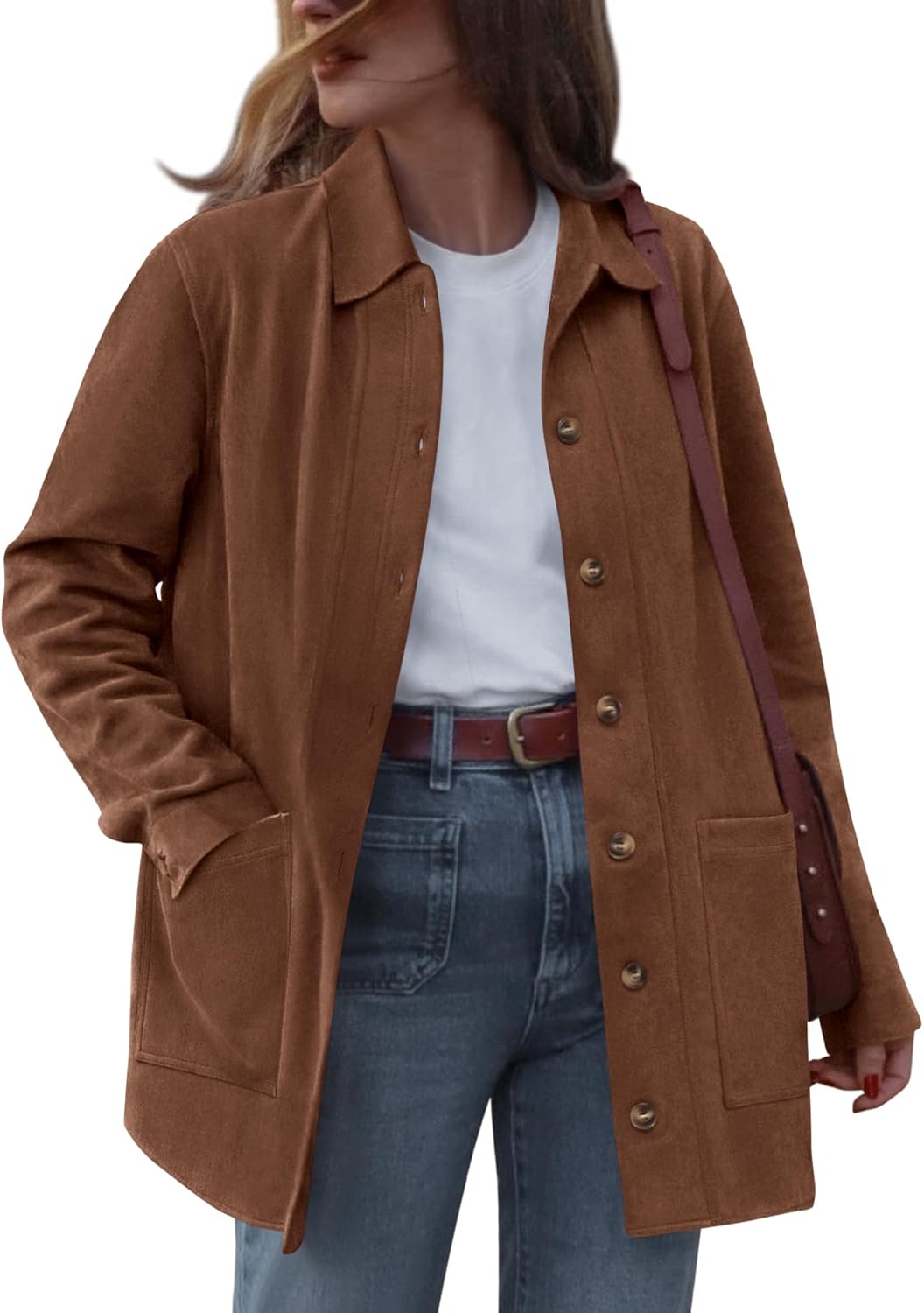 Faux Suede Jacket Women Fall Fashion 2025 Stylish Outerwear