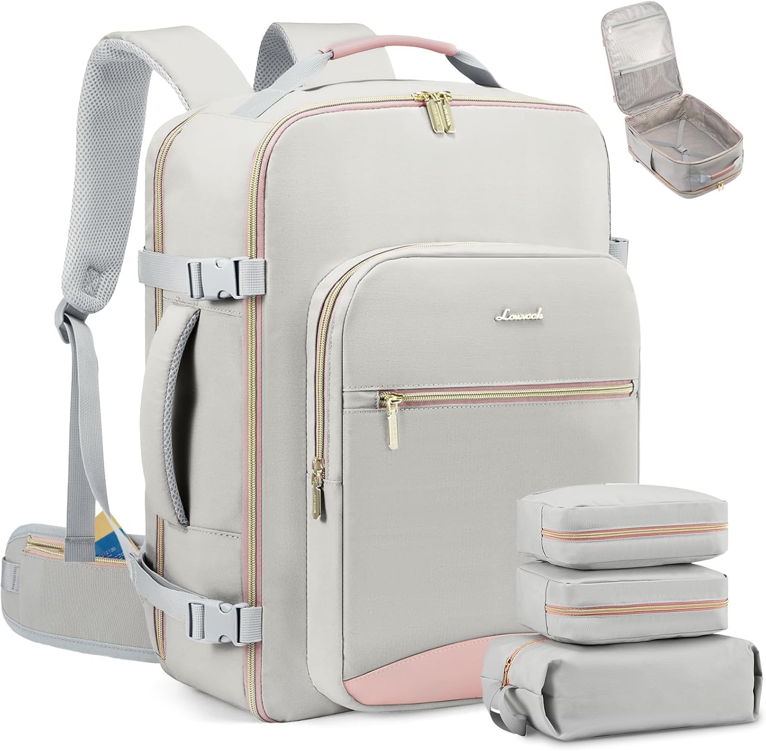 LOVEVOOK Travel Backpack for Women with Adjustable Waist Strap