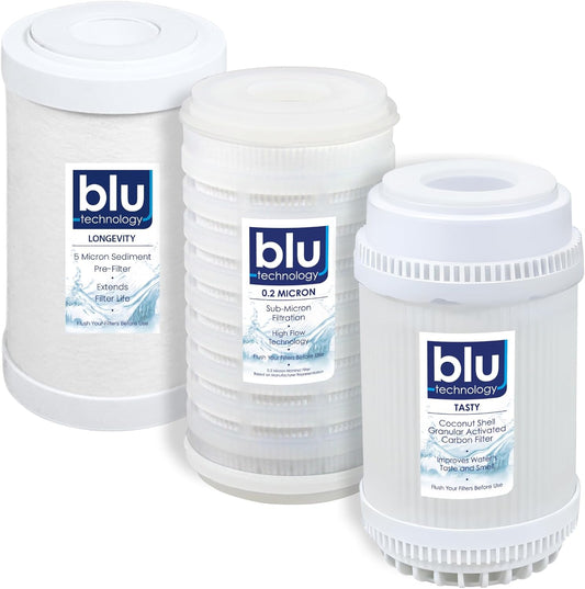 GoBluTech Trio RV Water Filter Recharge Pack for Clean Water