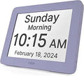 Robin Clock 2024 Day and Date Clock for Elderly - Large Clear Display