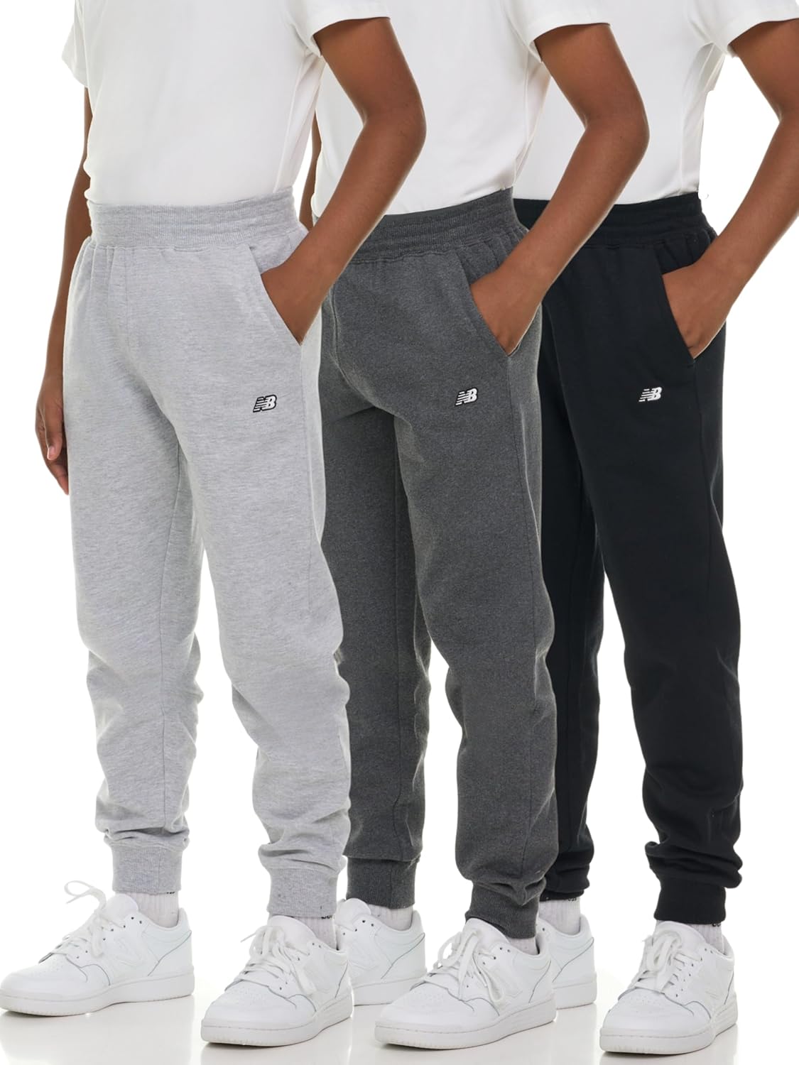 New Balance Boys Fleece Jogger 3 Pack for Active Kids