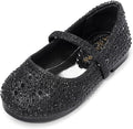 DREAM PAIRS Girls Mary Jane Rhinestone Studded Ballet Flats