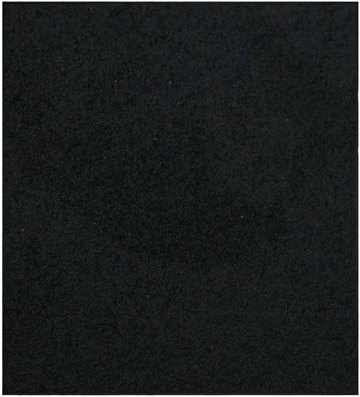 Ambiant Pet Friendly Solid Color Area Rugs Black - 9ft Square