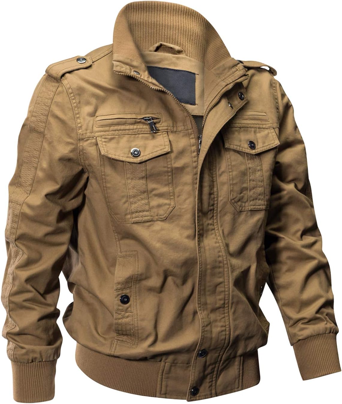 Lightweight Multi Pocket Military Jacket for Men - Stylish Windbreaker