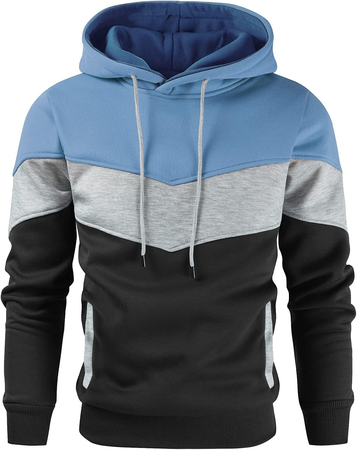 Gesean Color Block Fleece Hoodie - Cozy Style!