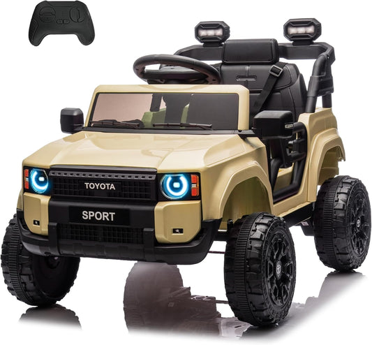 12V Kids Ride on Truck - Licensed Land Cruiser for Fun Adventures