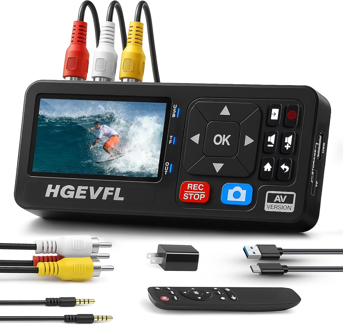VHS to Digital Converter with 3in Display for Easy Recording